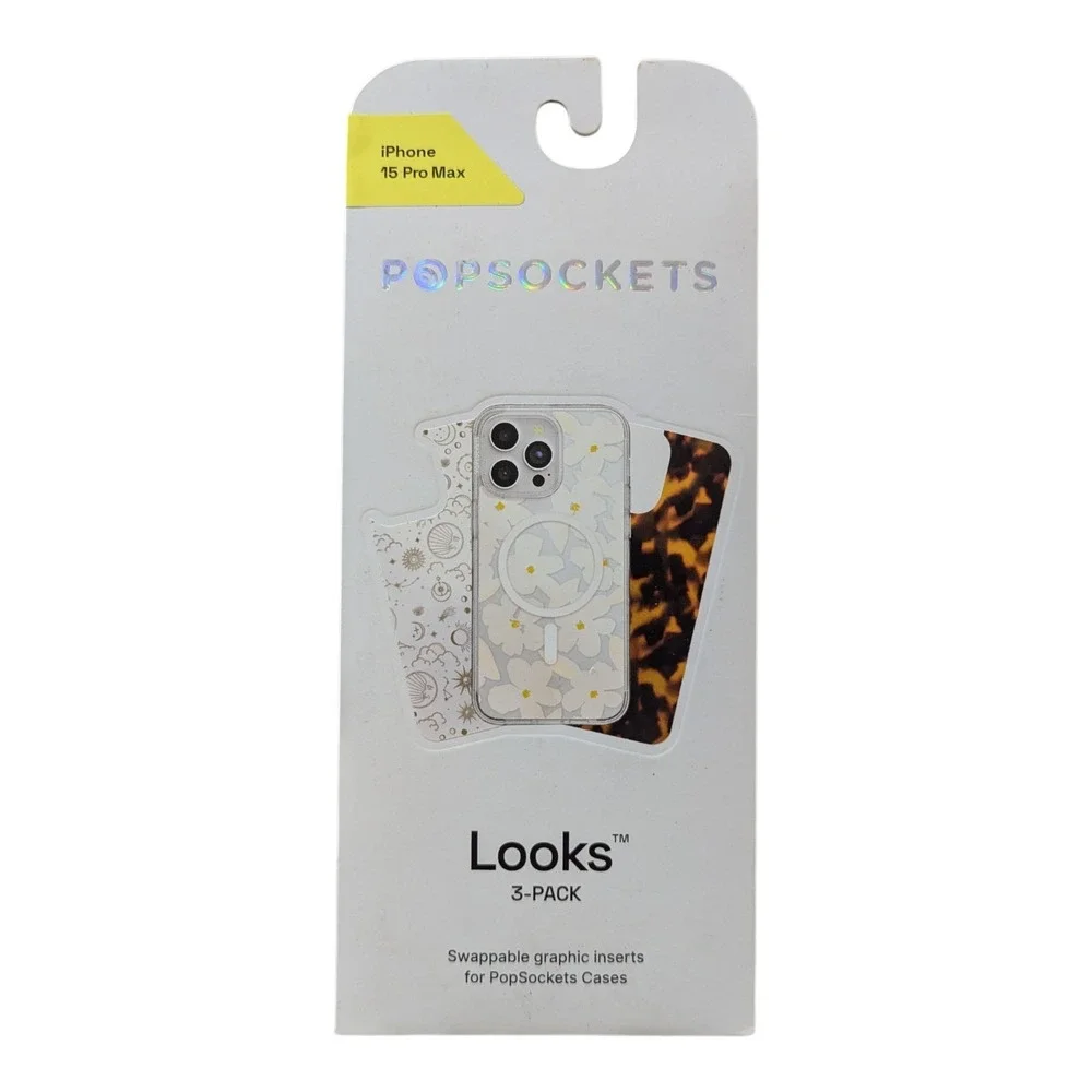 D6. Looks‎ Popsockets Swappable Graphic Inserts LOOKS 3-pack For 15 Pro Max